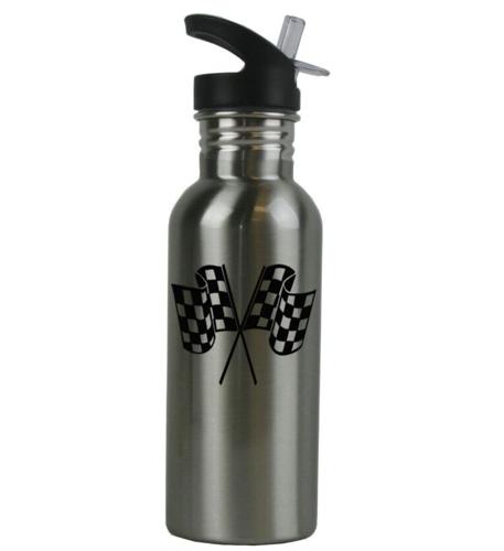 Personalized Custom Racing Flags Stainless Steel Water Bottle