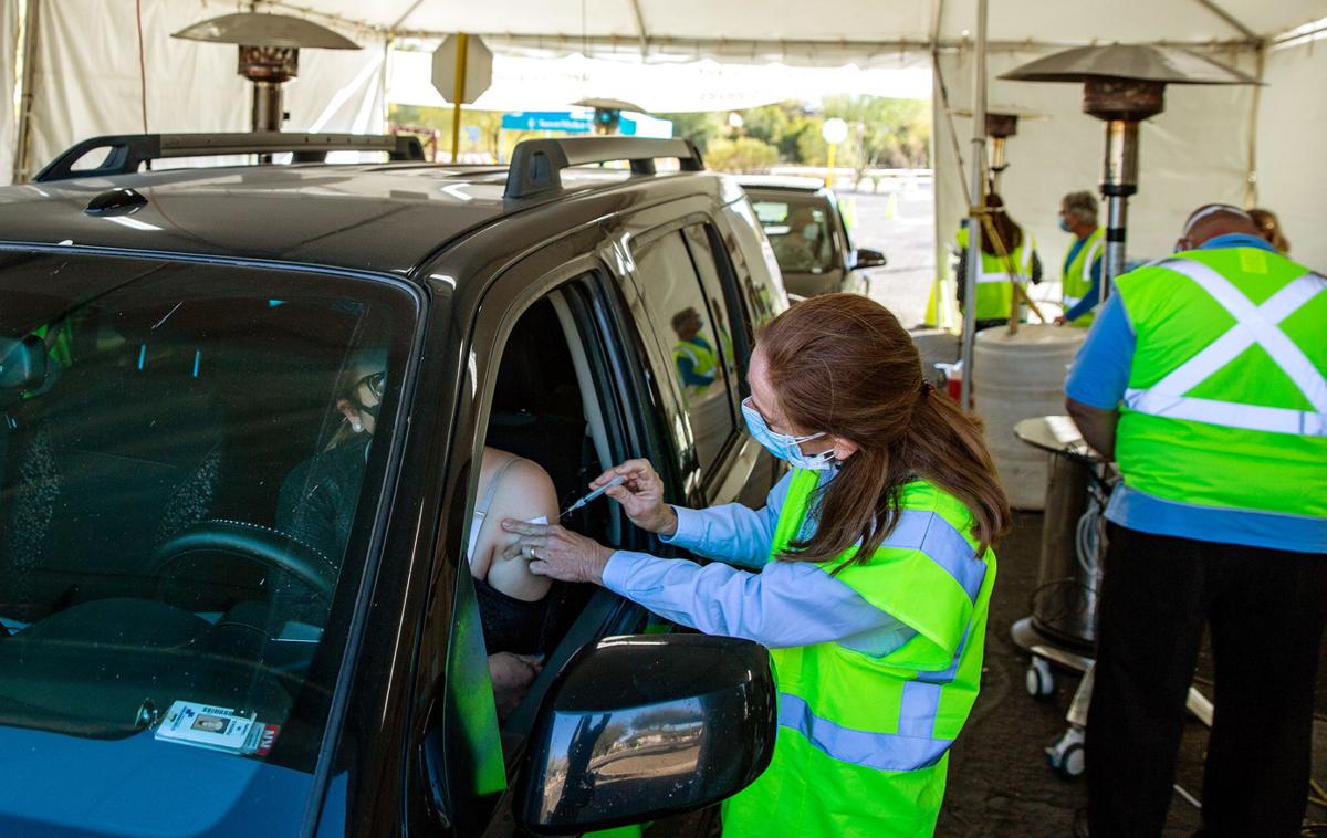 Drive-thru COVID-19 vaccine (LE)