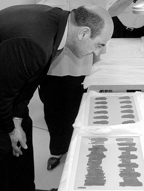 Ancient scroll being reread with aid of new technology  