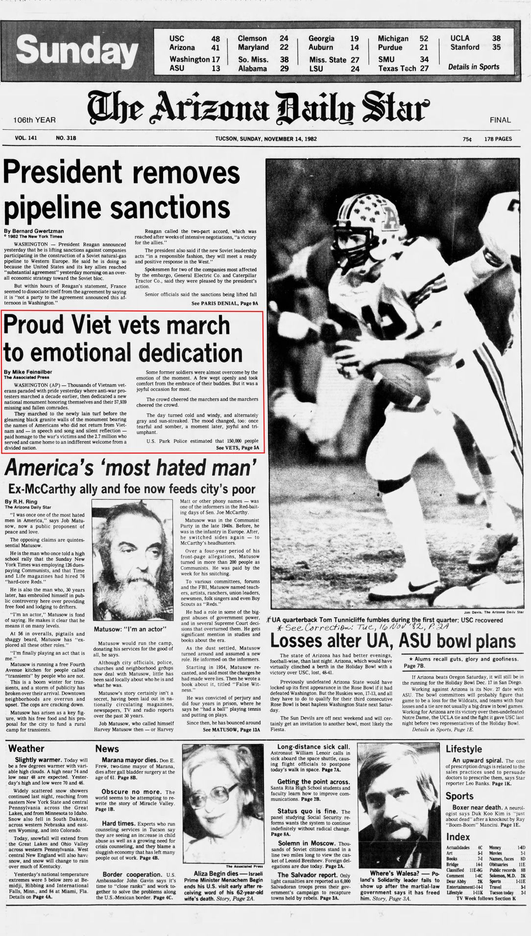 Nov. 14, 1982: Vietnam Veterans Memorial dedicated
