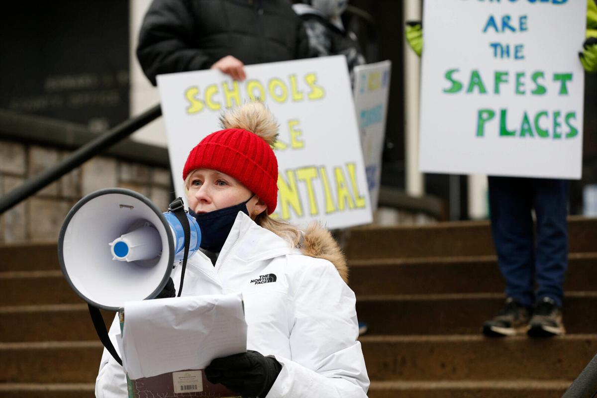 School rally for reopening schools (copy)