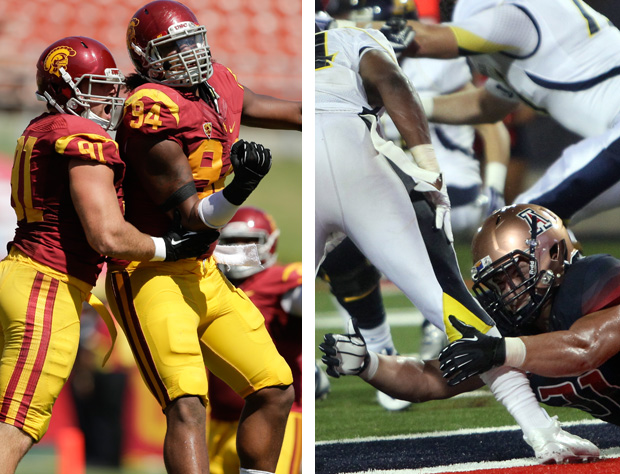 Front seven stars - USC's Morgan Breslin and Leonard Williams and Arizona's Scooby Wright
