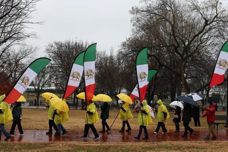 Rally in support of nationwide demonstrations in Iran, outside the White House, in Washington
