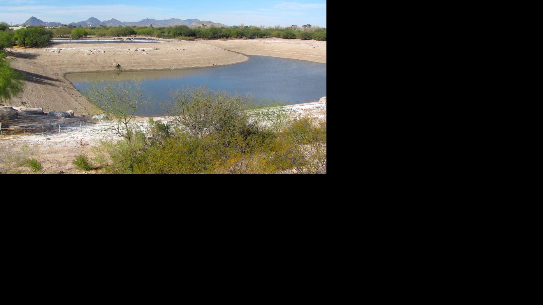 A Tucson pond that doubles as stormwater storage has dwindled in drought