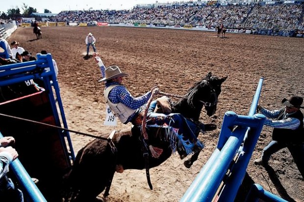 Broken bones and all, he keeps riding  