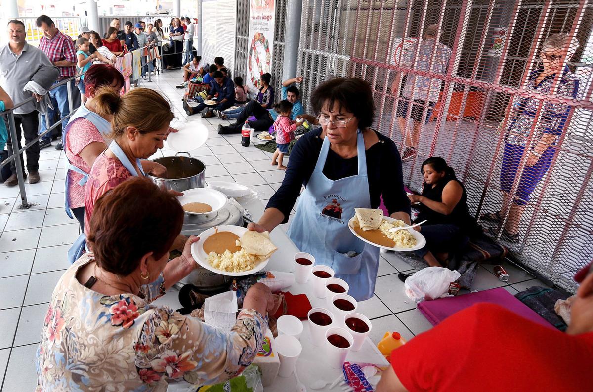 Guatemalan migrants at DeConcini Port of Entry