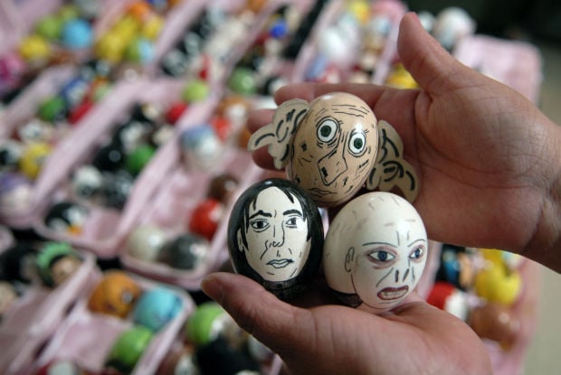 Colorful, artistic eggs