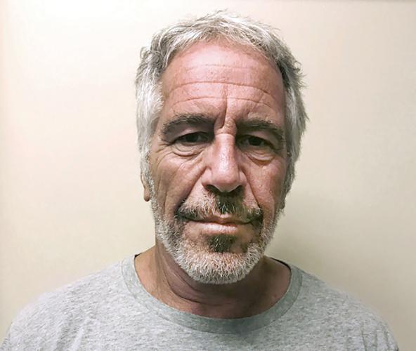 MUG FOR COVER RAIL: Jeffrey Epstein