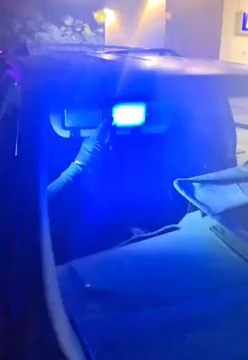 police officer car lights
