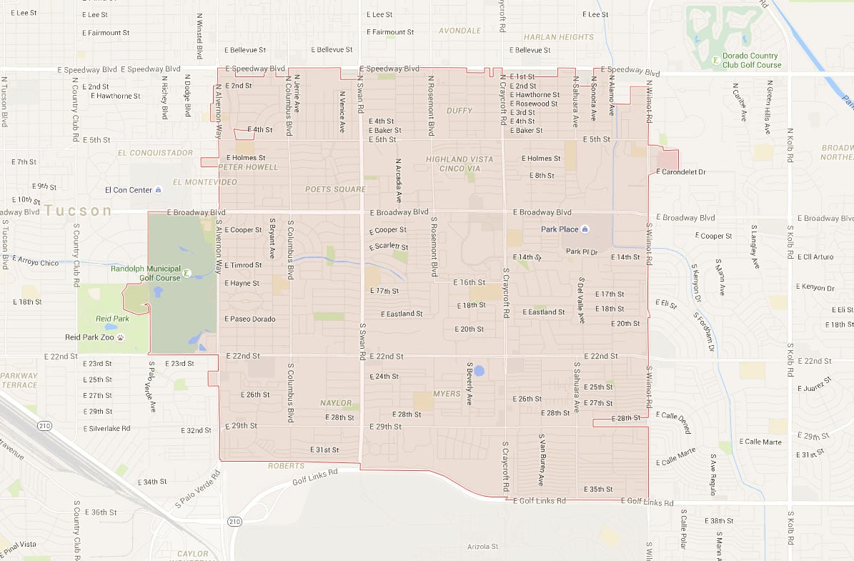 Tucson Zip Code Map 2016 - Maps Catalog Online