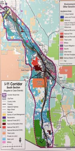 Updated Interstate 11 corridor