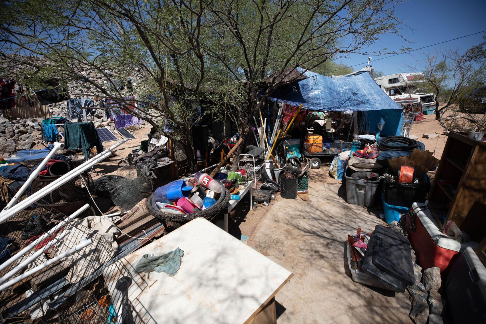 Photos Tucson Homeless encampment in '100 acre woods'