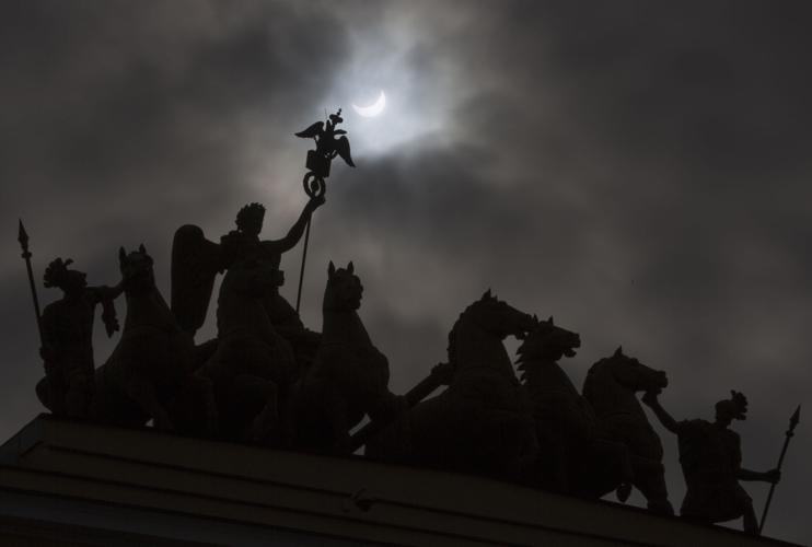 APTOPIX Russia Europe Solar Eclipse