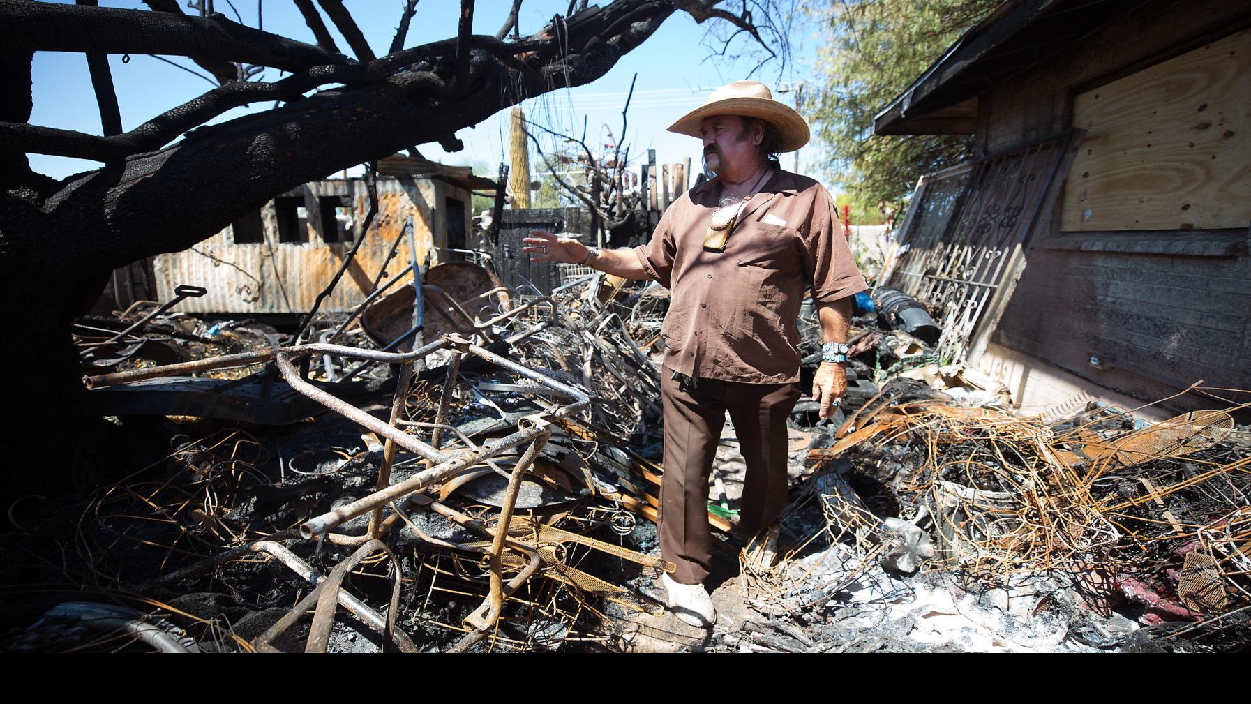 Witches Artwork Burn In Fire At Home Of Tucson Artist Known As The Wall Guy Local News Tucson Com