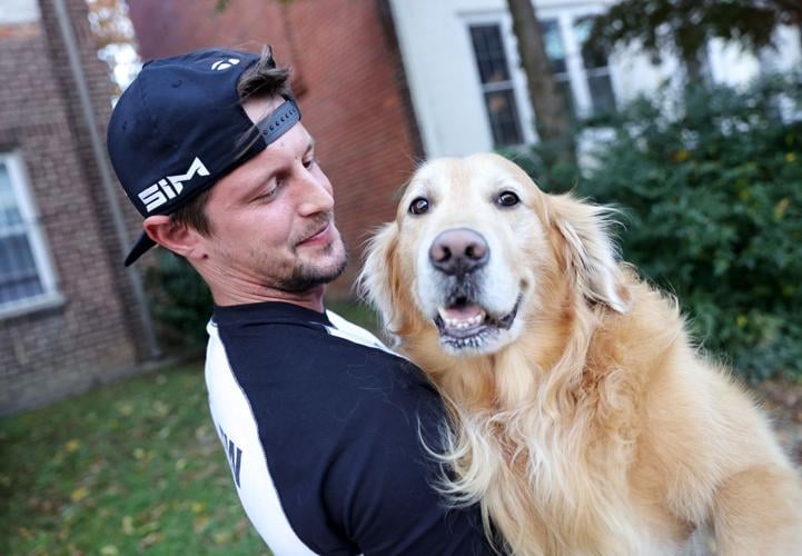 Nick Kime and his dog, Riley