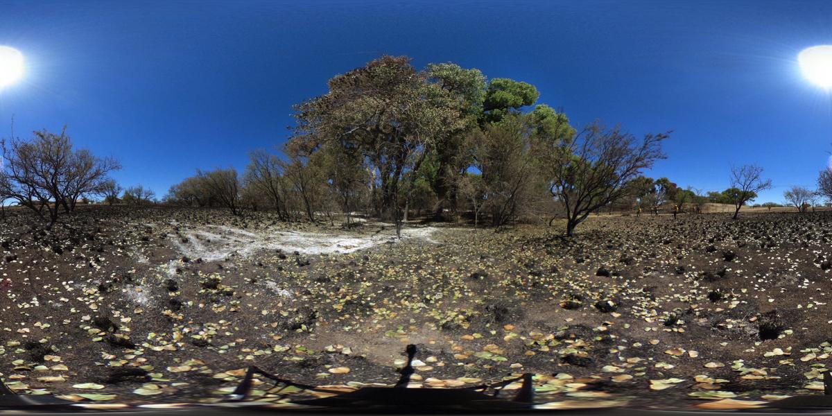 360-degree view of Sawmill Fire burn area