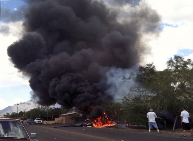 Helicopter crash at Park and Glenn
