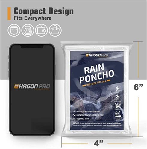 Disposable Rain Poncho from Hagon PRO