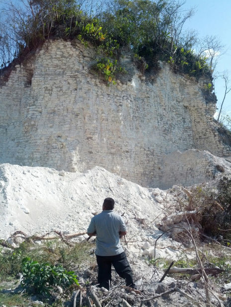 Large Mayan pyramid in Belize bulldozed to extract crushed rock    