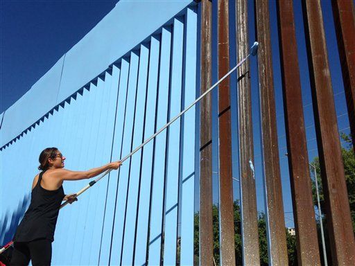Border fence painting