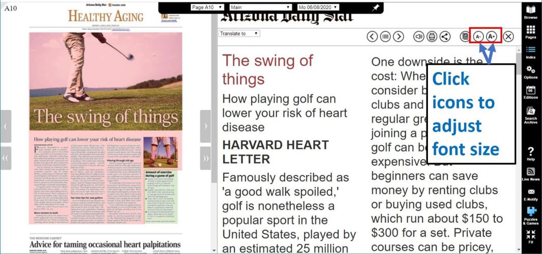 E-Edition Tutorial - Changing font size