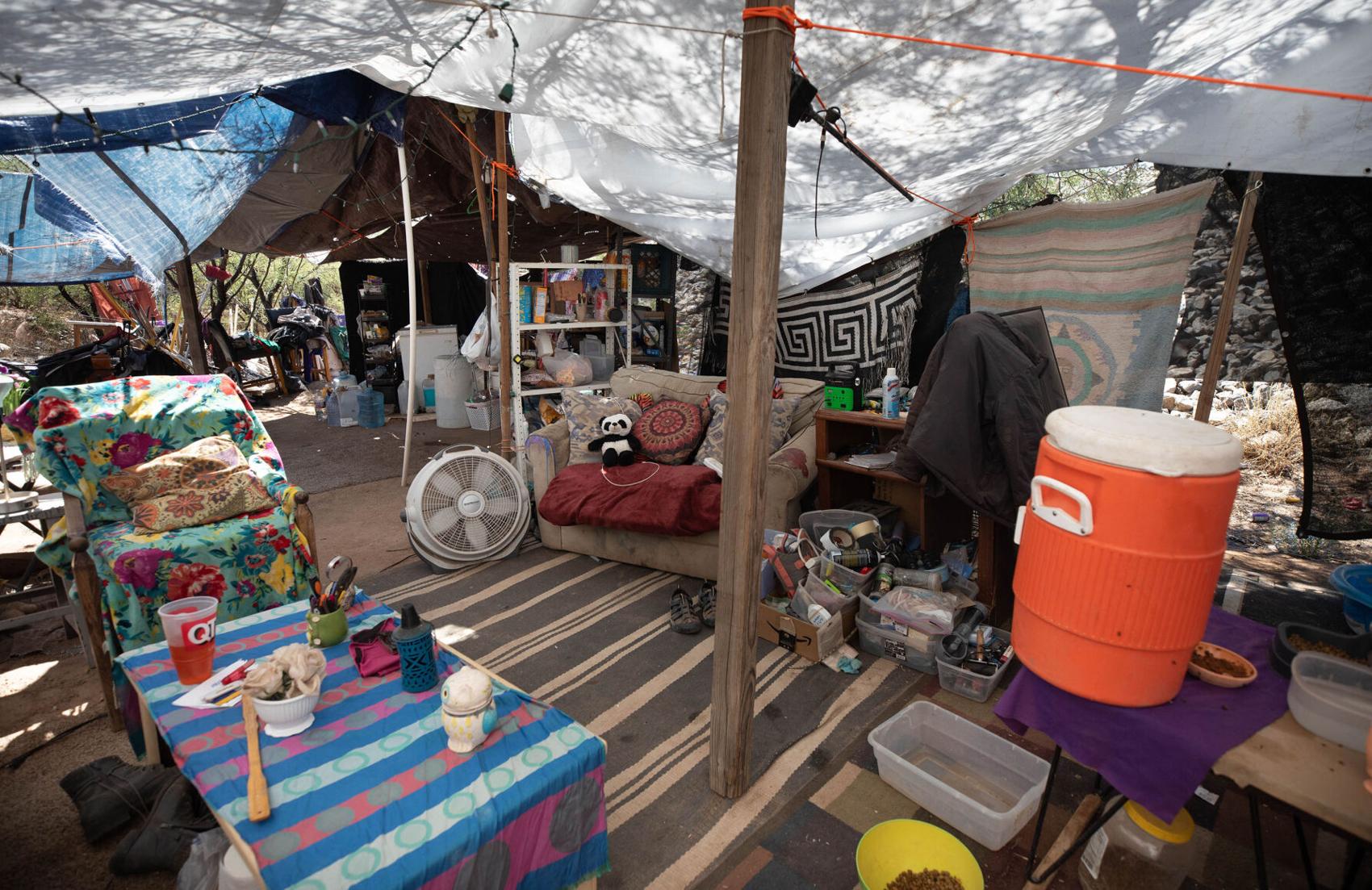 Photos Tucson Homeless encampment in '100 acre woods'