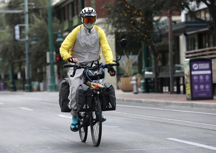 Cyclist Paul Webb, Tucson, 2021