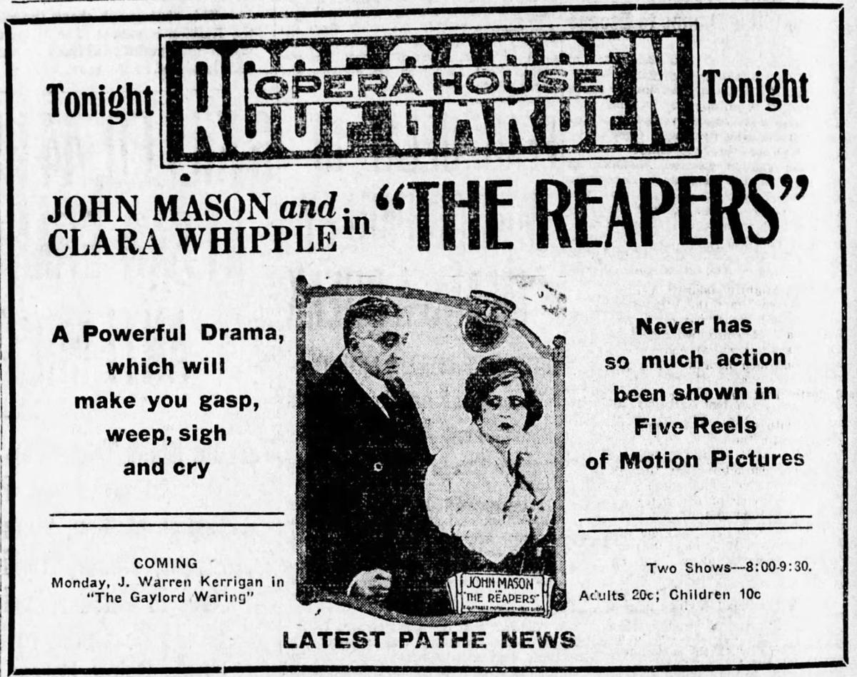 Movie advertisement July 23, 1916