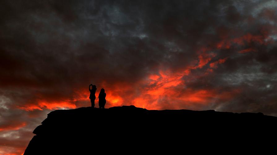 Red sky over Tucson