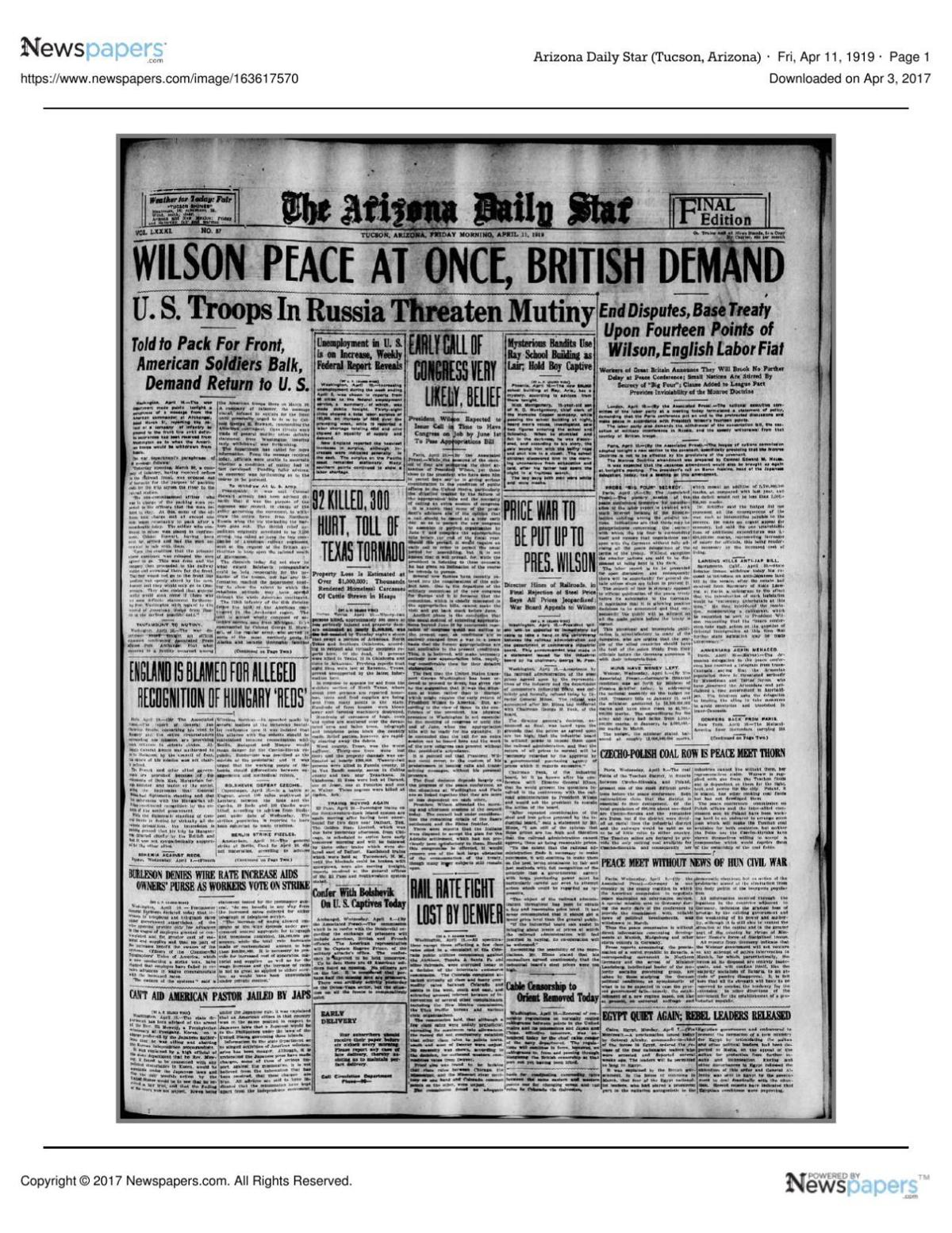 Arizona Daily Star front page April 11, 1919.pdf