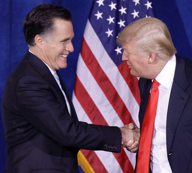 Trump backs Romney after a puzzling day   