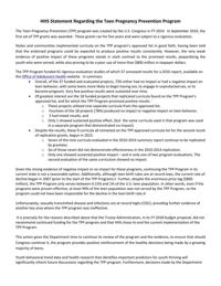 HHS Statement on Teen Pregnancy Prevention Program