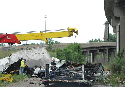 All lanes open after truck crash on Rouge River bridge