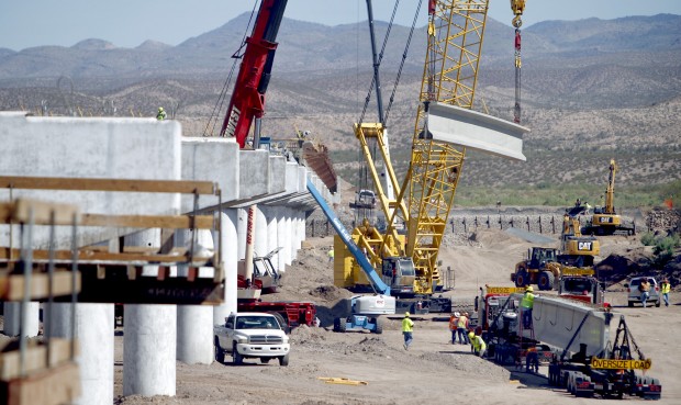 New bridge over Gila River on U.S. 70 near Safford