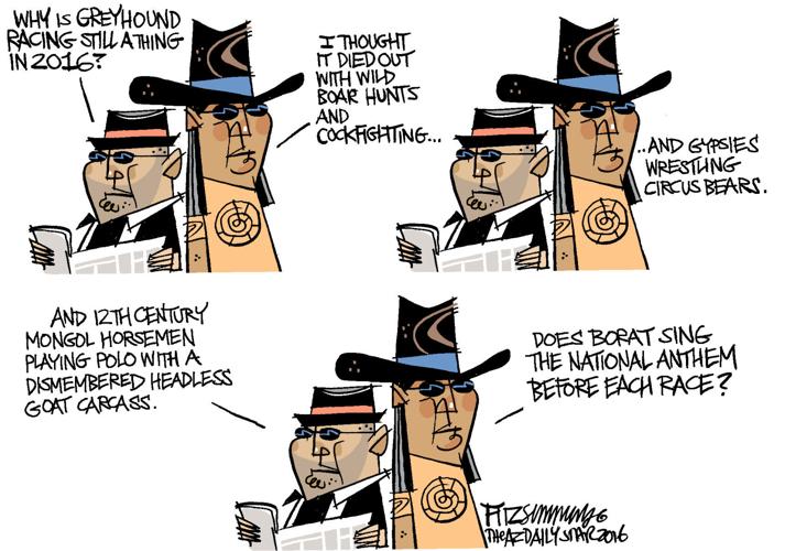 Daily Fitz Cartoon:Greyhounds