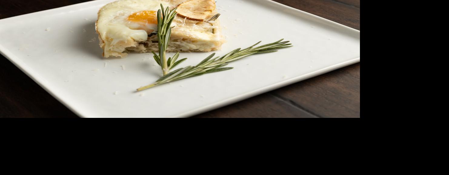 The most important meal of the day: Breakfast Focaccia with Chicken Sausage and Apples