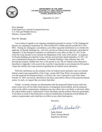 El Dorado letter to Army Corps