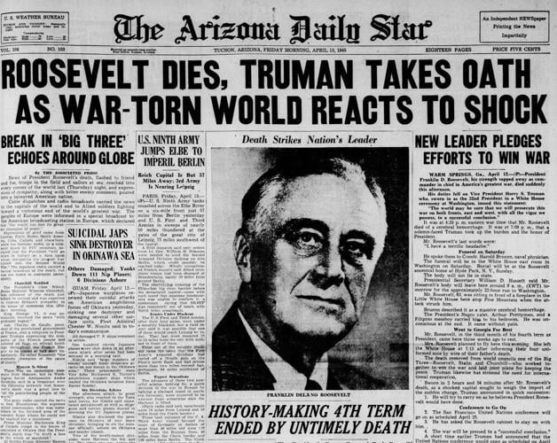 Death of Pres. Franklin D. Roosevelt