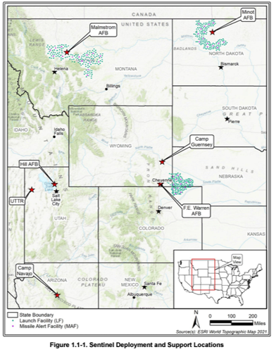 Sentinel region map