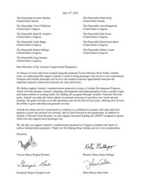 Arizona mayors' letter supporting passenger rail