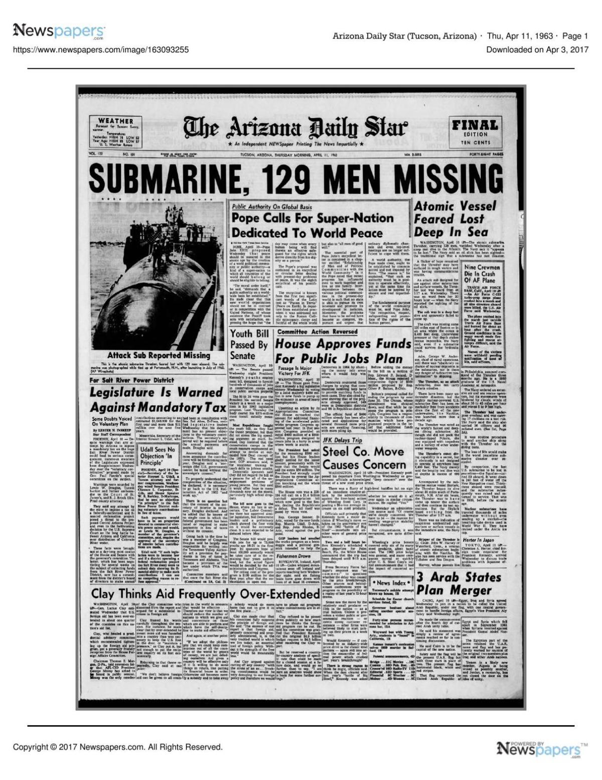 Arizona Daily Star front page April 11, 1963.pdf