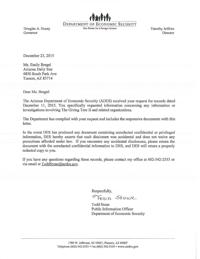 DES public records response