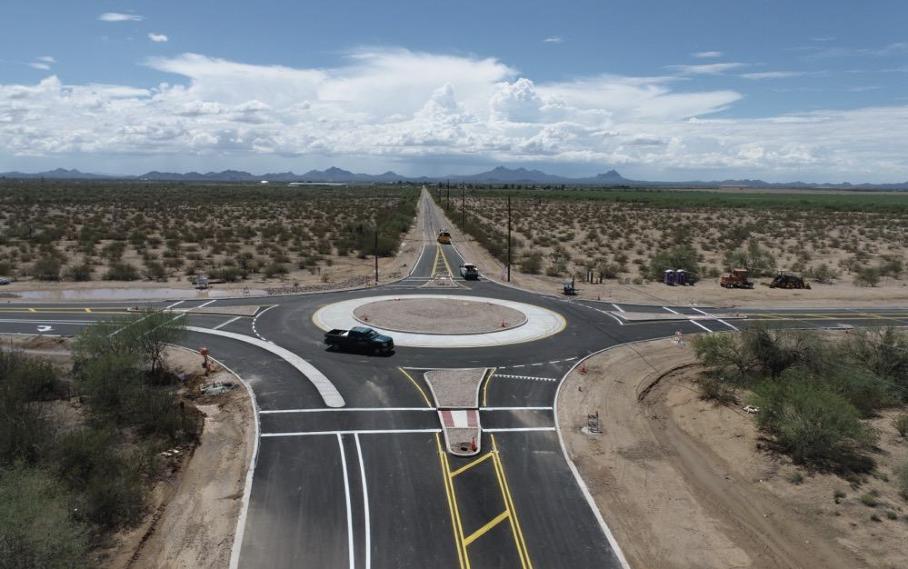 New traffic roundabout