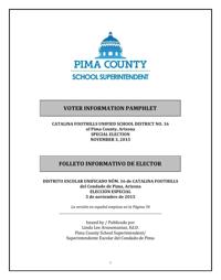 Catalina Foothills School District Voter Pamphlet
