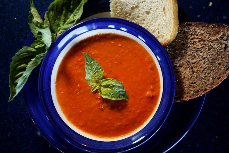 Tomato basil soup at Beyond Bread