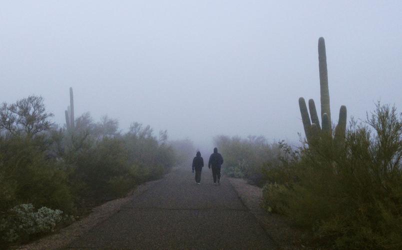 Fog in the desert