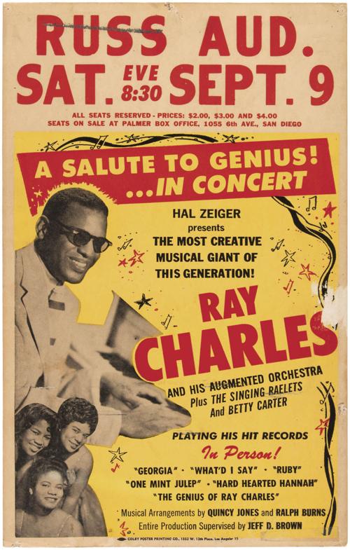 Ray Charles 1961 concert ad rakes in more than $5K at auction | | tucson.com