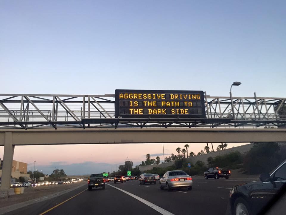 What is a blue alert adot sign