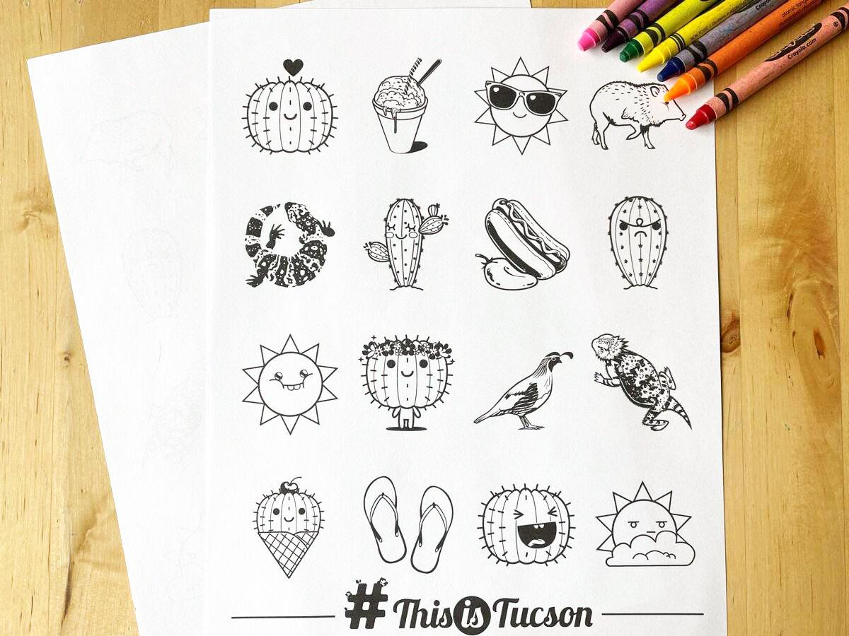 March exclusive Tucson emoji coloring page. Become a ...