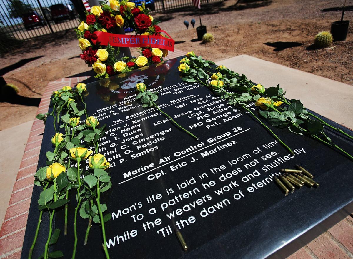 Memorial service for 19 U.S. Marines